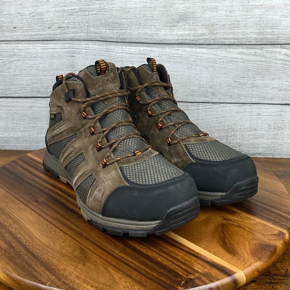 Cabelas 360 Mid Gore-Tex Vibram Hiking Boot Brown Leather Waterproof Men’s 13 D